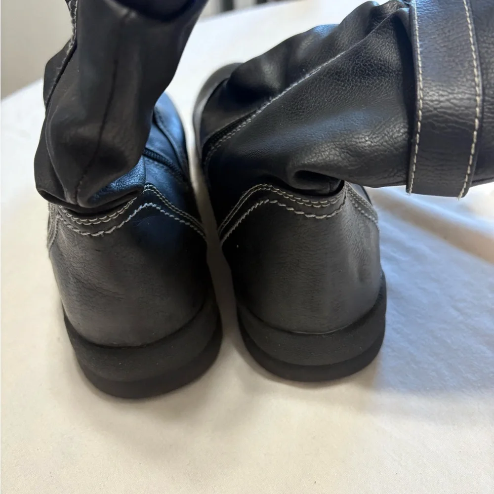 Black Faux Fur Lined Boots - Picture 3 of 6